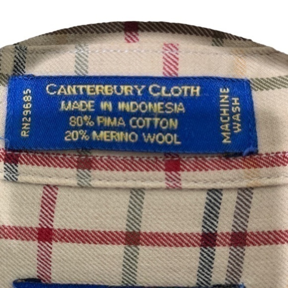 Pendleton Plaid Button Down Wool‎ Blend, Tan Red … - image 9